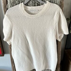 Abercrombie & Fitch Women's Short Sleeve Sweater Crewneck Top